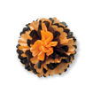 Picture of BLACK & ORANGE HANGING TISSUE POMPOM 14INCH - 1 PACK